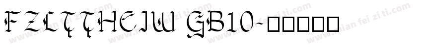 FZLTTHCIW GB10字体转换